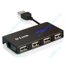 Карманный USB 2.0 концентратор D-Link DUB-104 в Твери, USB хаб DLink DUB104 (Тверь)