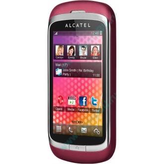 Красно-розовый телефон Alcatel One Touch 818 (Тверь)